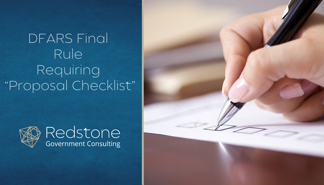 DFARS Final Rule Requiring “Proposal Checklist” - Redstone gci