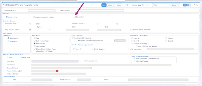 Deltek Costpoint 1099 Correction Functionality - 3