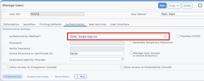 Deltek SAML Single Sign On