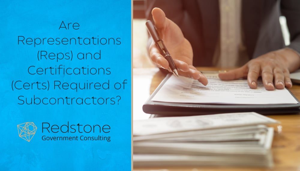RGCI - Are Representations (Reps) and Certifications (Certs) Required of Subcontractors