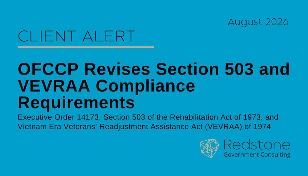 RGCI - Client Alert - OFCCP Revises Section 503 and VEVRAA Compliance Requirements