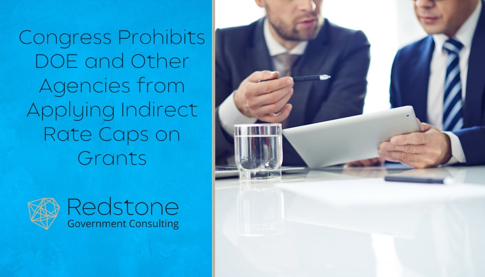 RGCI - Congress Prohibits DOE and Other Agencies from Applying Indirect Rate Caps on Grants