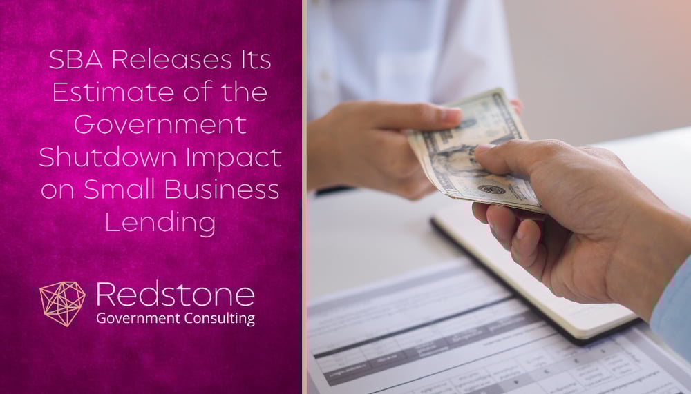RGCI - SBA Releases Its Estimate of the Government Shutdown Impact on Small Business Lending