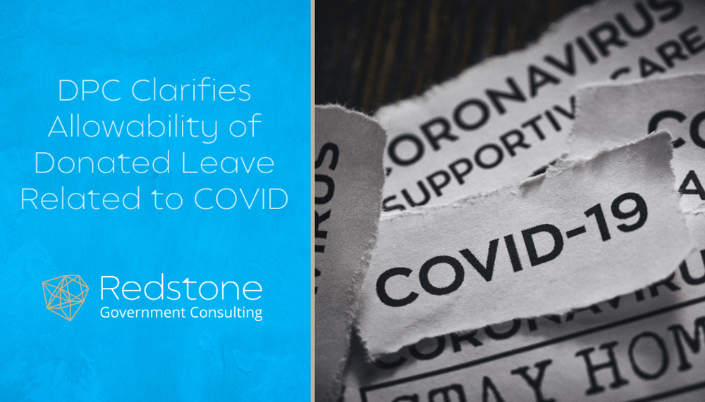 DPC Clarifies allowability of Donated Leave Related to COVID