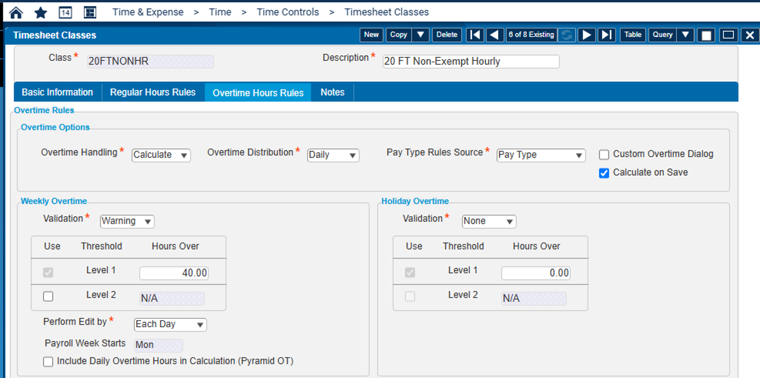 Automatic Overtime Calculation in Costpoint