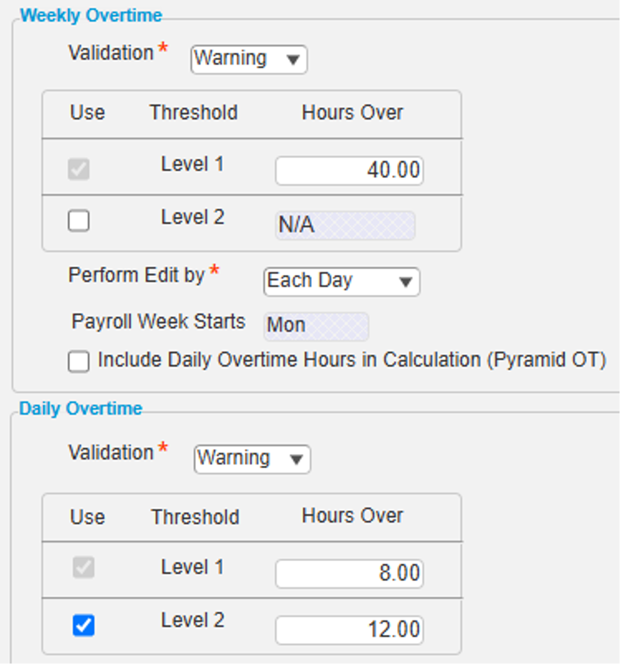 Automatic Overtime Calculation in Costpoint