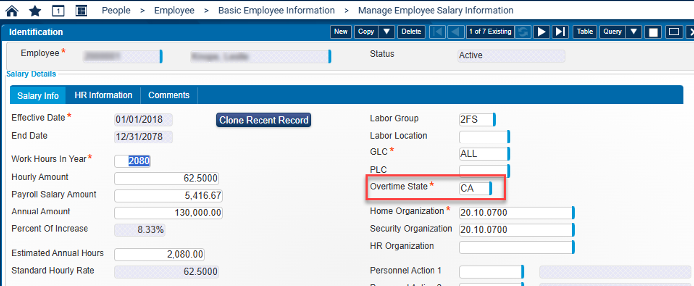 Automatic Overtime Calculation in Costpoint