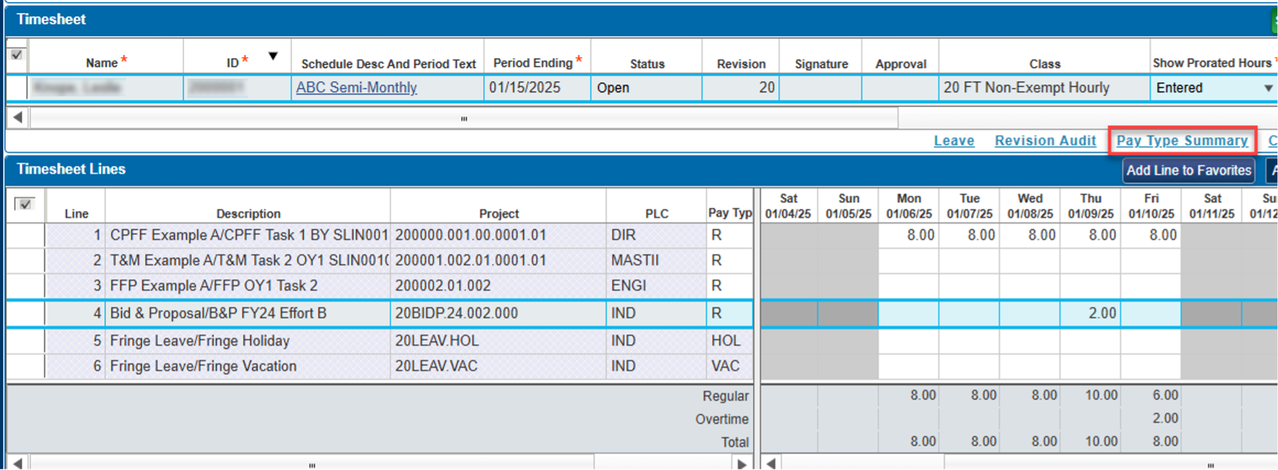 Automatic Overtime Calculation in Costpoint